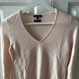 Massimo Dutti 100 cashmere light pink v neck